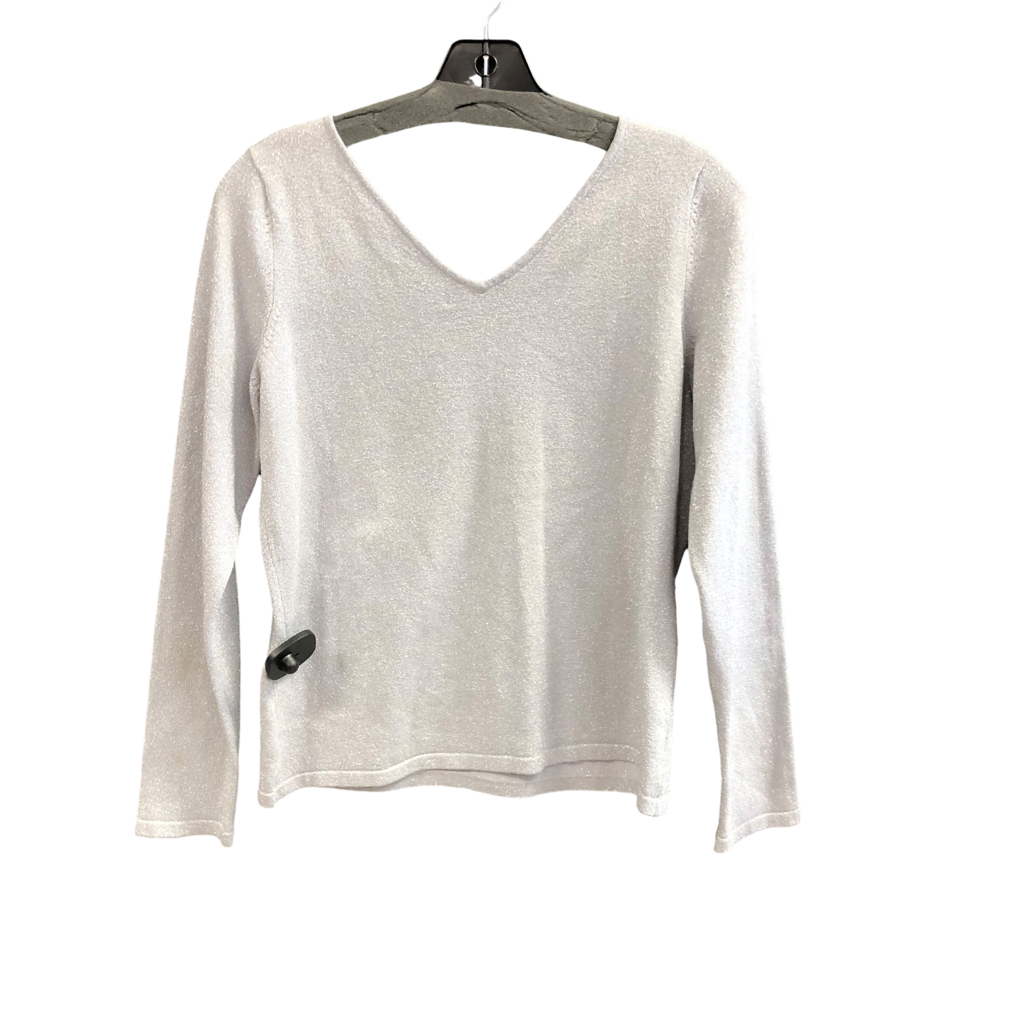 Top Long Sleeve By New York And Co In Silver, Size: S