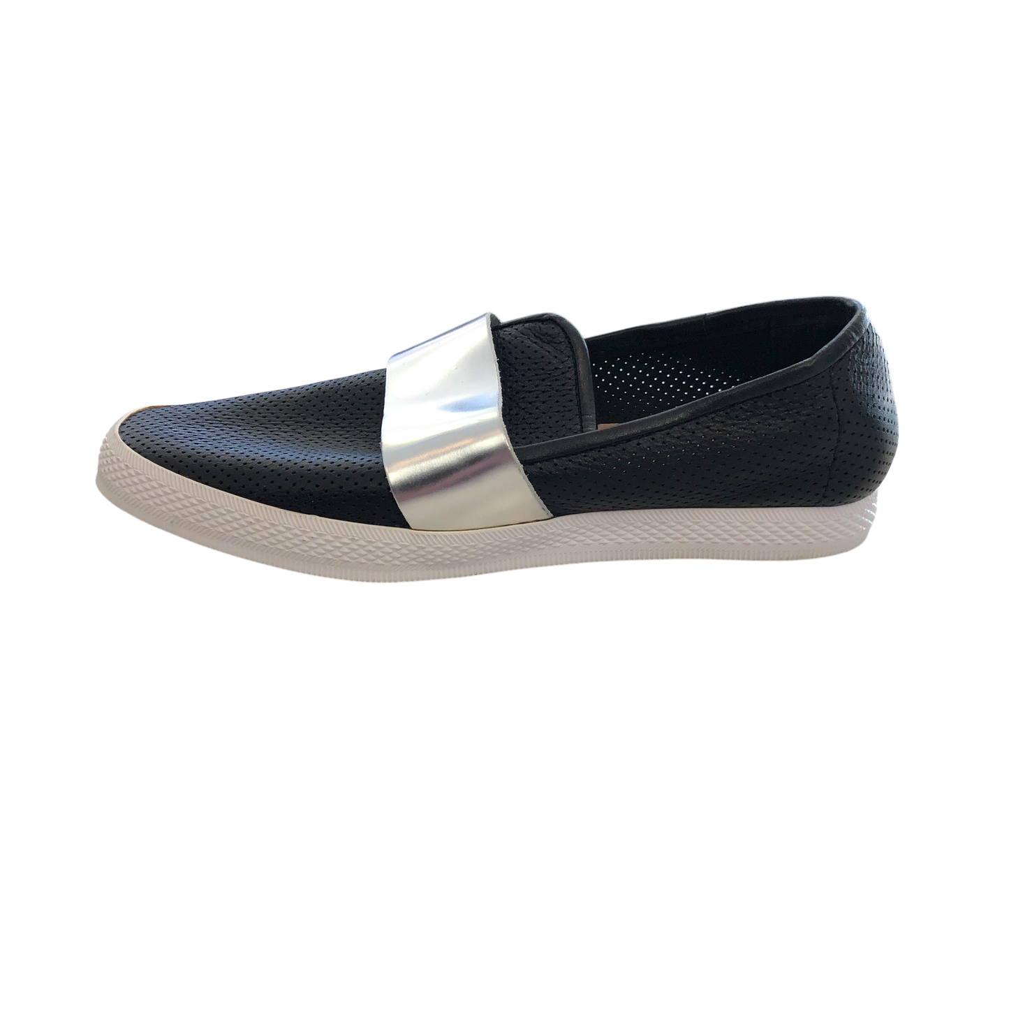 Shoes Sneakers By Cmc In Black & Silver, Size: 6.5