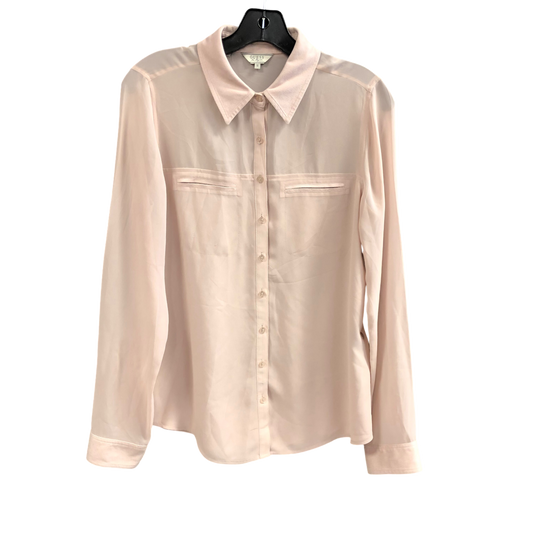 Top Long Sleeve By Guess In Pink, Size: S