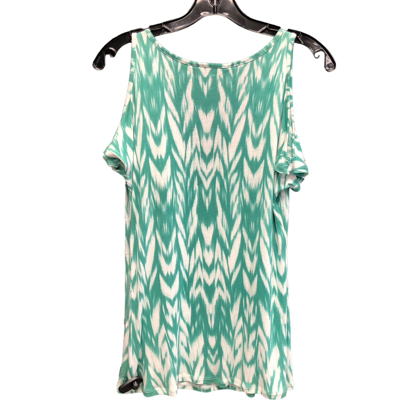 Green White Top Short Sleeve Inc, Size S