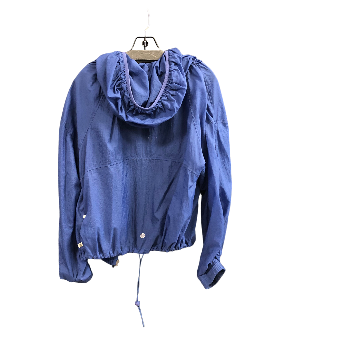 Jacket Windbreaker By Max Studio In Blue, Size: L