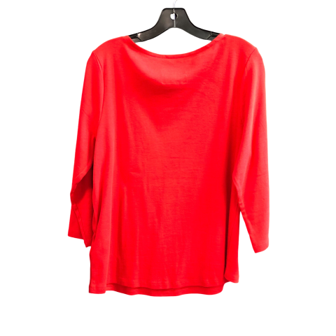 Top Long Sleeve Basic By Charter Club In Red, Size: L