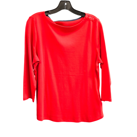 Top Long Sleeve Basic By Charter Club In Red, Size: L