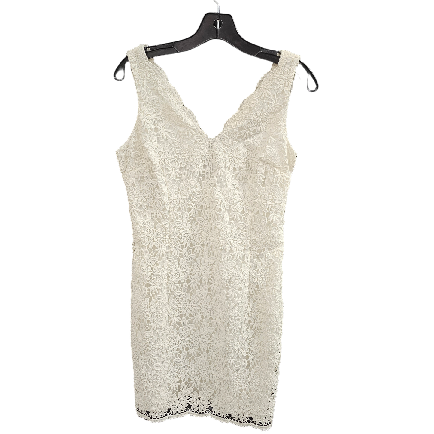 White Dress Party Short Ann Taylor, Size 8petite