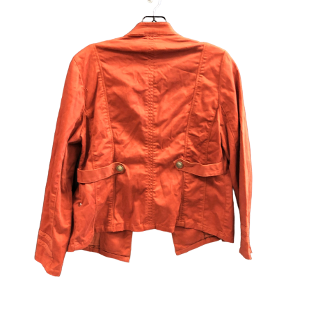 Orange Jacket Moto Chicos, Size Petite   S