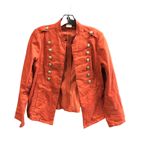 Orange Jacket Moto Chicos, Size Petite   S