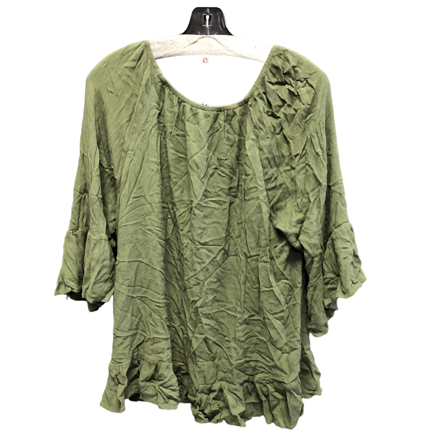 Green Top 3/4 Sleeve Style And Company, Size L