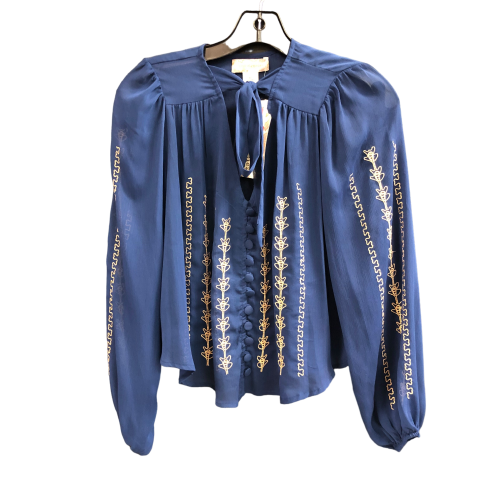 Blue Top Long Sleeve Band Of Gypsies, Size Xs