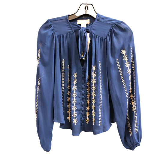 Blue Top Long Sleeve Band Of Gypsies, Size Xs