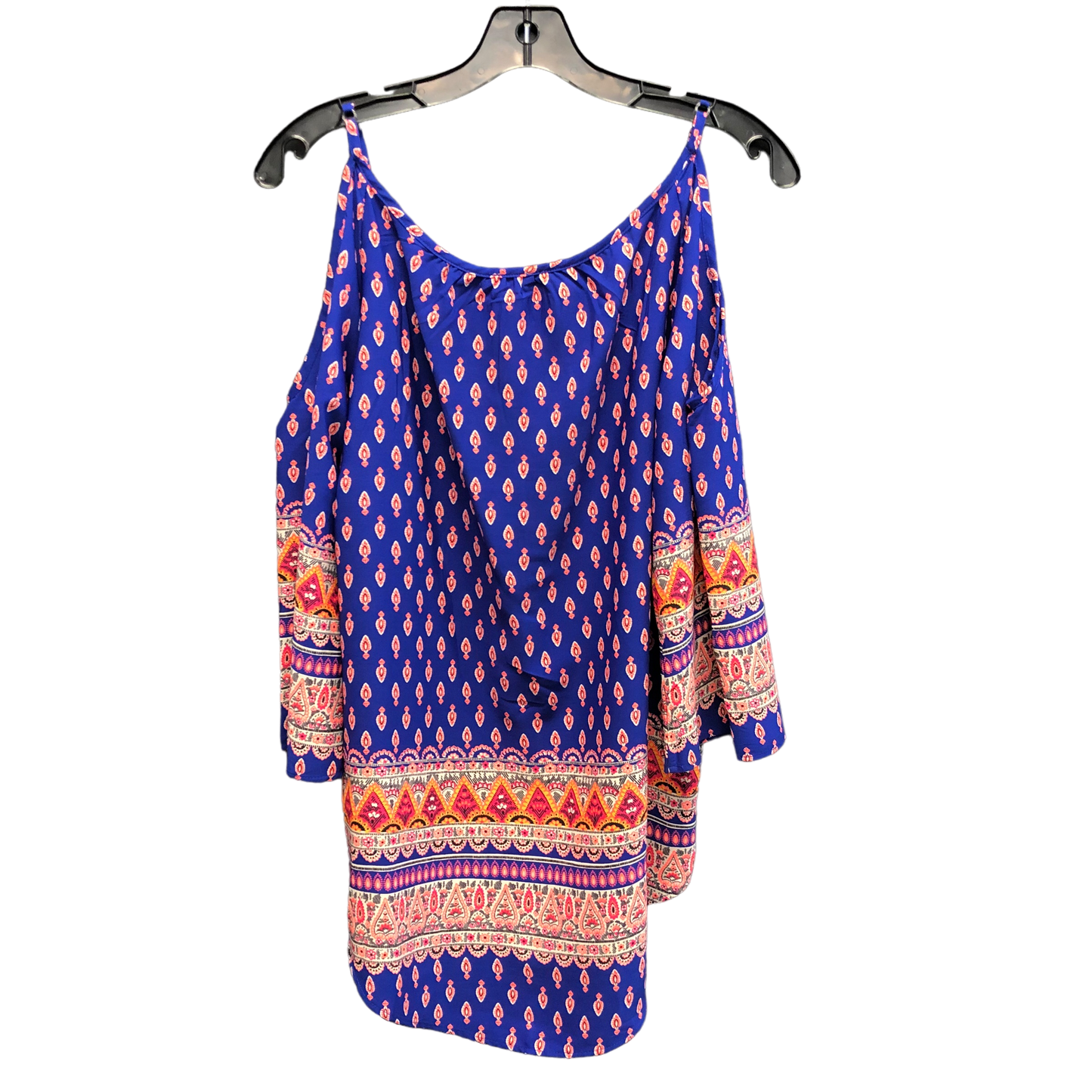 Blue Top 3/4 Sleeve MM MM MM, Size S