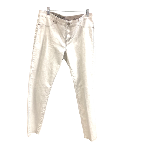 Jeans Jeggings By Calvin Klein In Silver, Size: 14petite