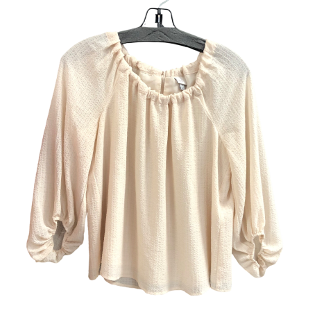 Top Long Sleeve By A New Day In Beige, Size: S