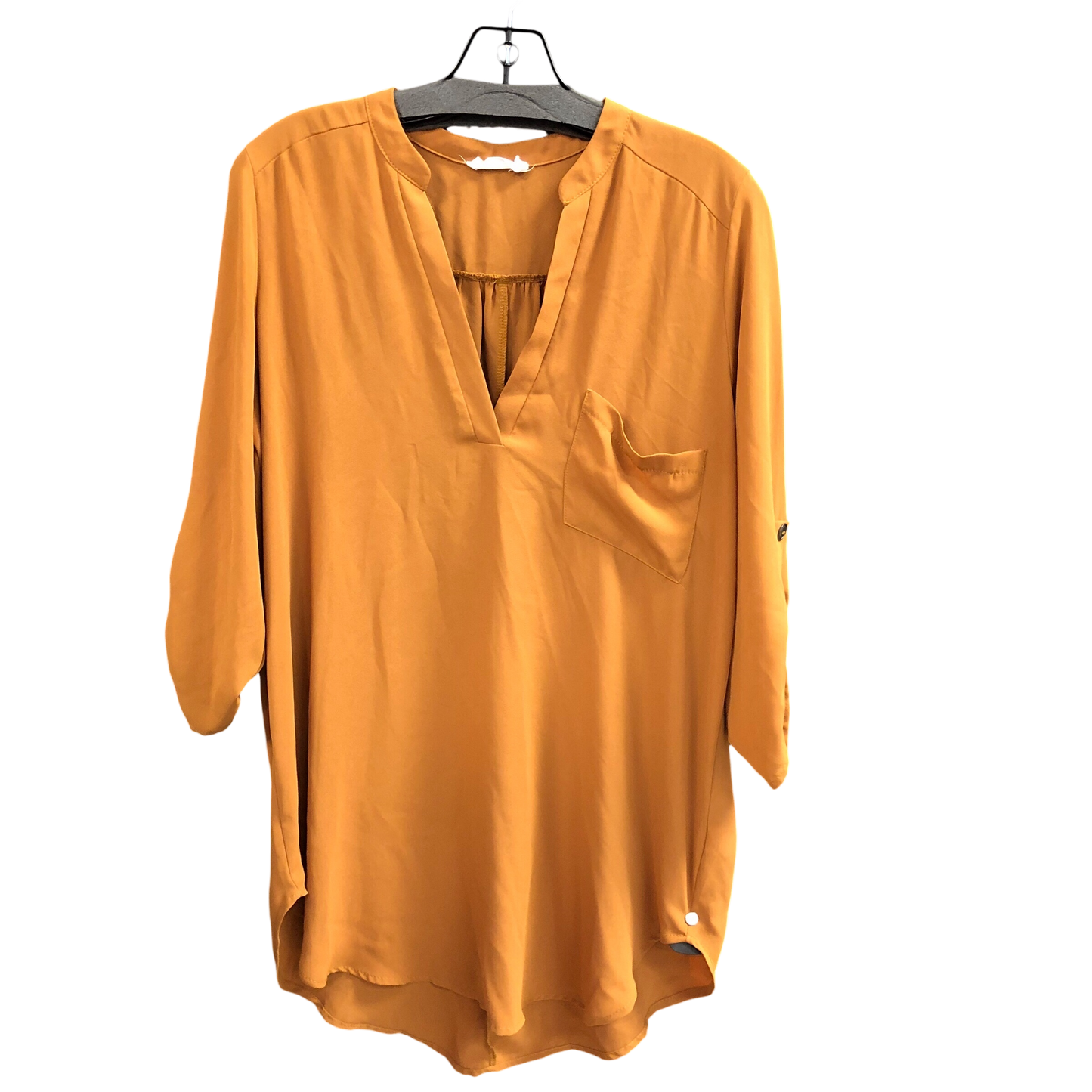 Top Long Sleeve By Lush In Brown, Size: L