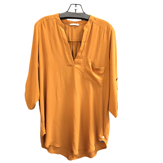 Top Long Sleeve By Lush In Brown, Size: L