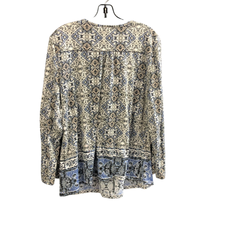 Top Long Sleeve By Style And Company In Blue & White, Size: Xl