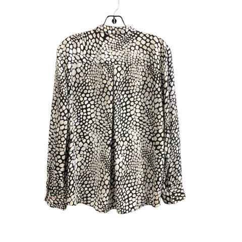 Top Long Sleeve By Inc In Black & Cream, Size: Xl