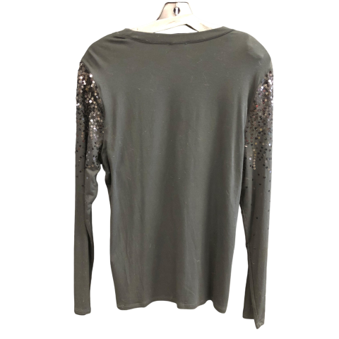 Top Long Sleeve By Inc In Black, Size: L