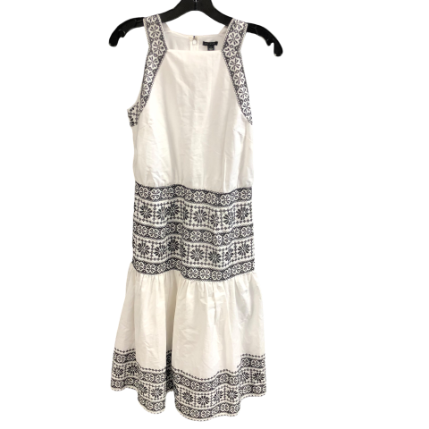 Dress Casual Midi By Ann Taylor In Black & White, Size: 2