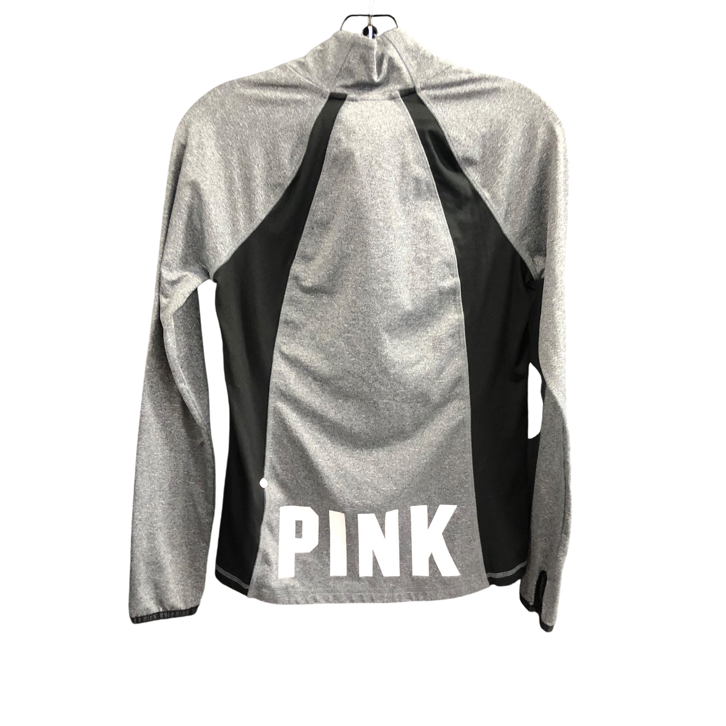 Sweatshirt Collar By Pink In Grey, Size: S