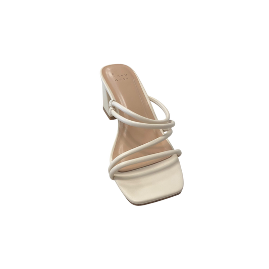 Sandals Heels Block By A New Day In Cream, Size: 8