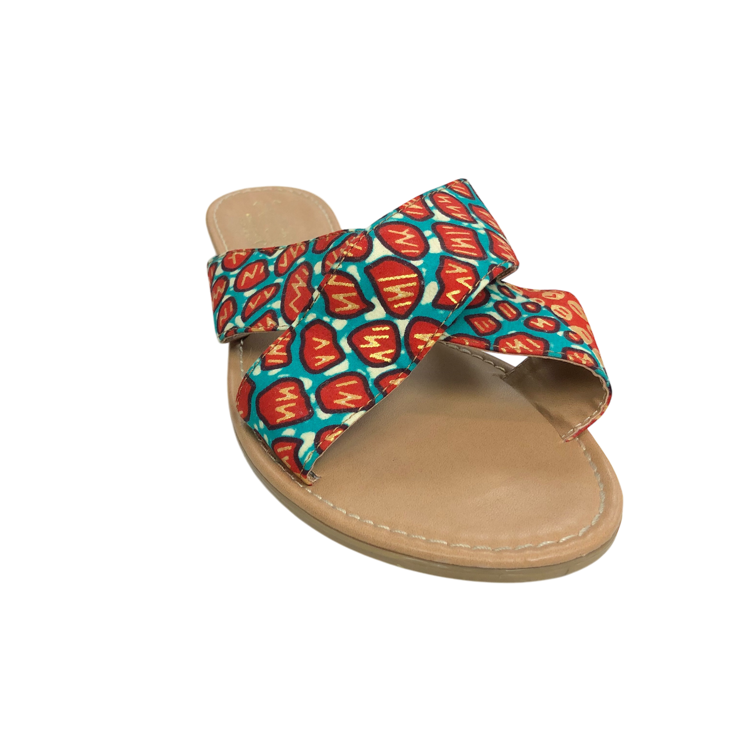 Sandals Flats By Clothes Mentor In Multi-colored, Size: 8