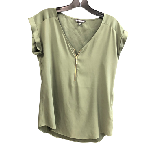 Top Short Sleeve By Express In Green, Size: S