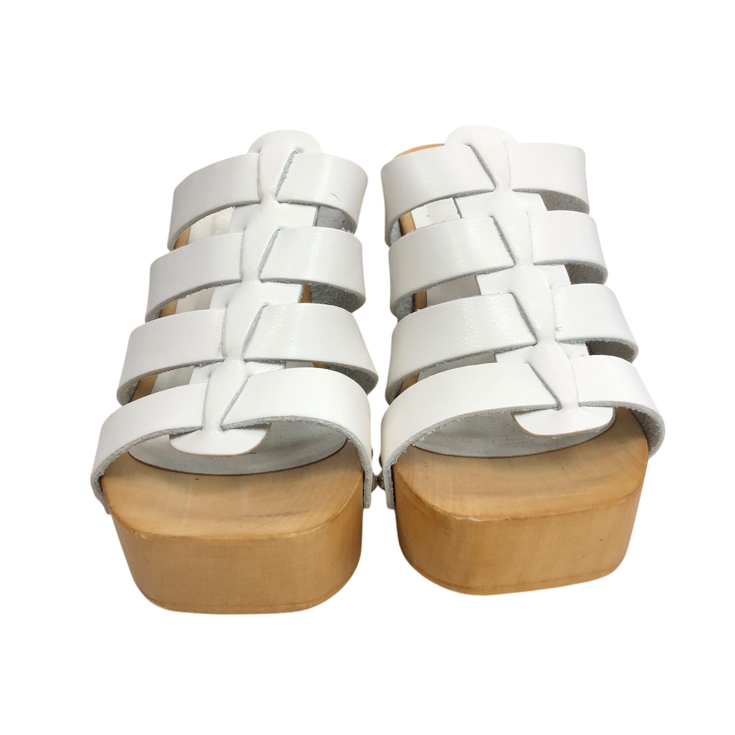 Sandals Heels Block By Madden Girl In White, Size: 7