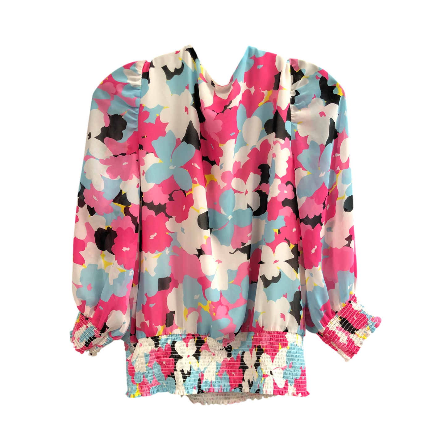 Top Long Sleeve By Calvin Klein In Floral Print, Size: M