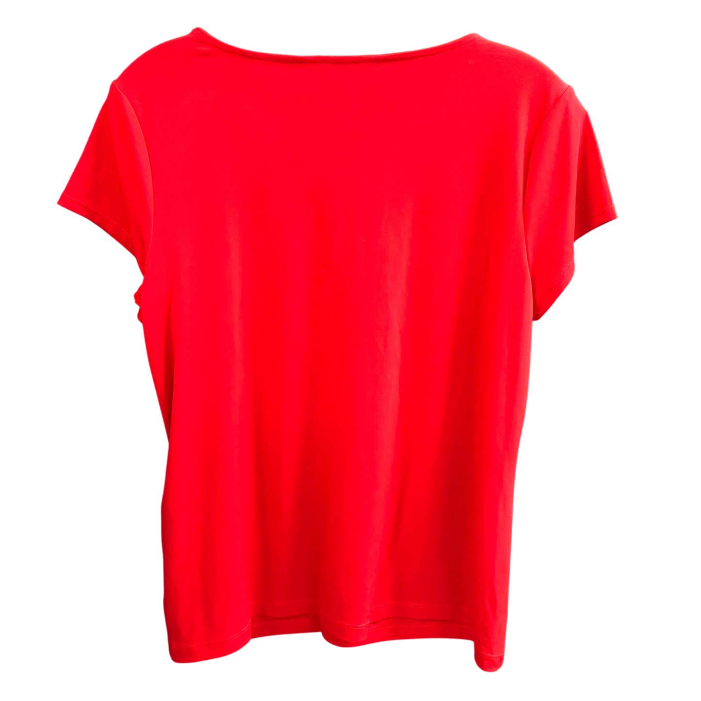 Top Short Sleeve By Liz Claiborne In Red, Size: M