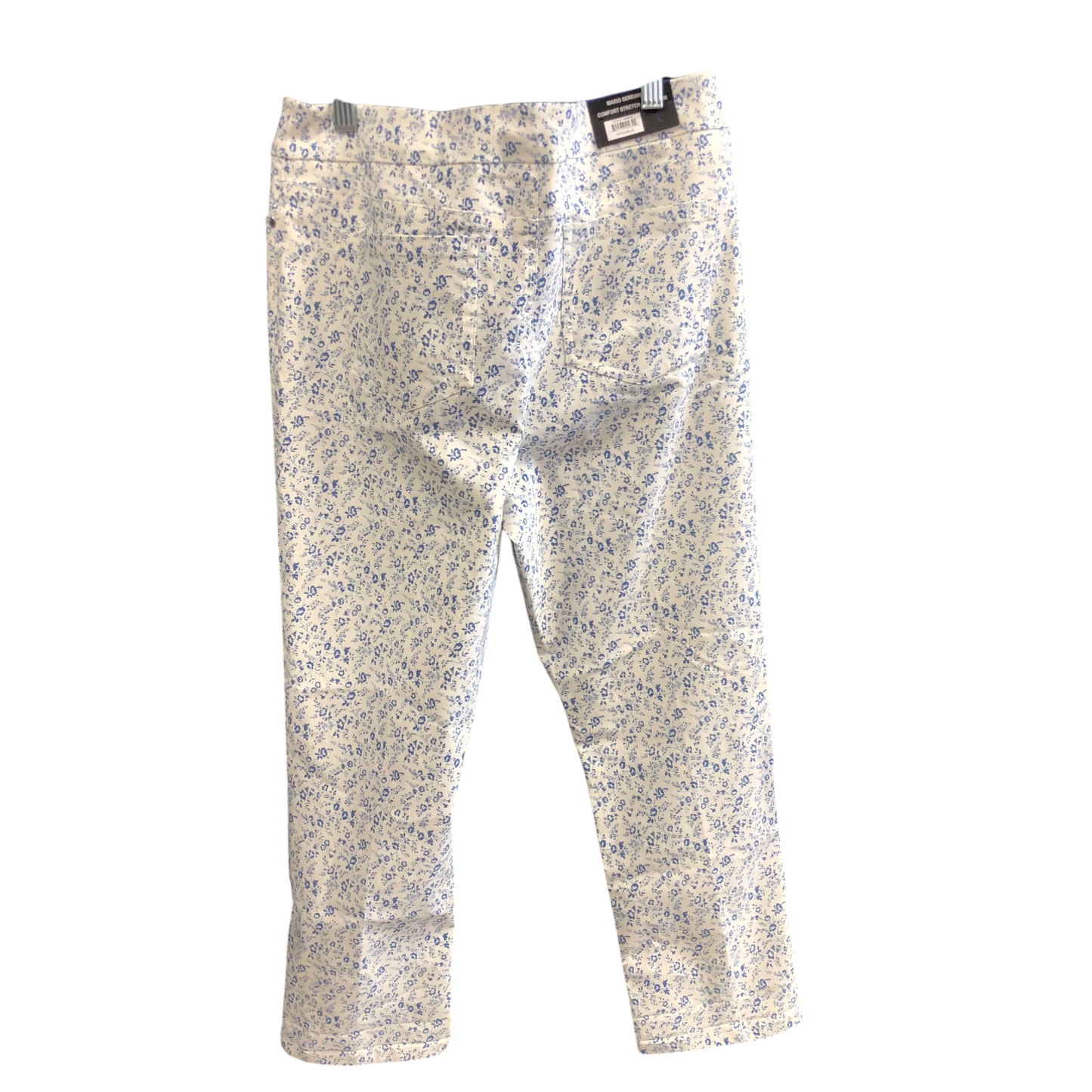 Pants Cropped By Mario Serrani In Blue & White, Size: L