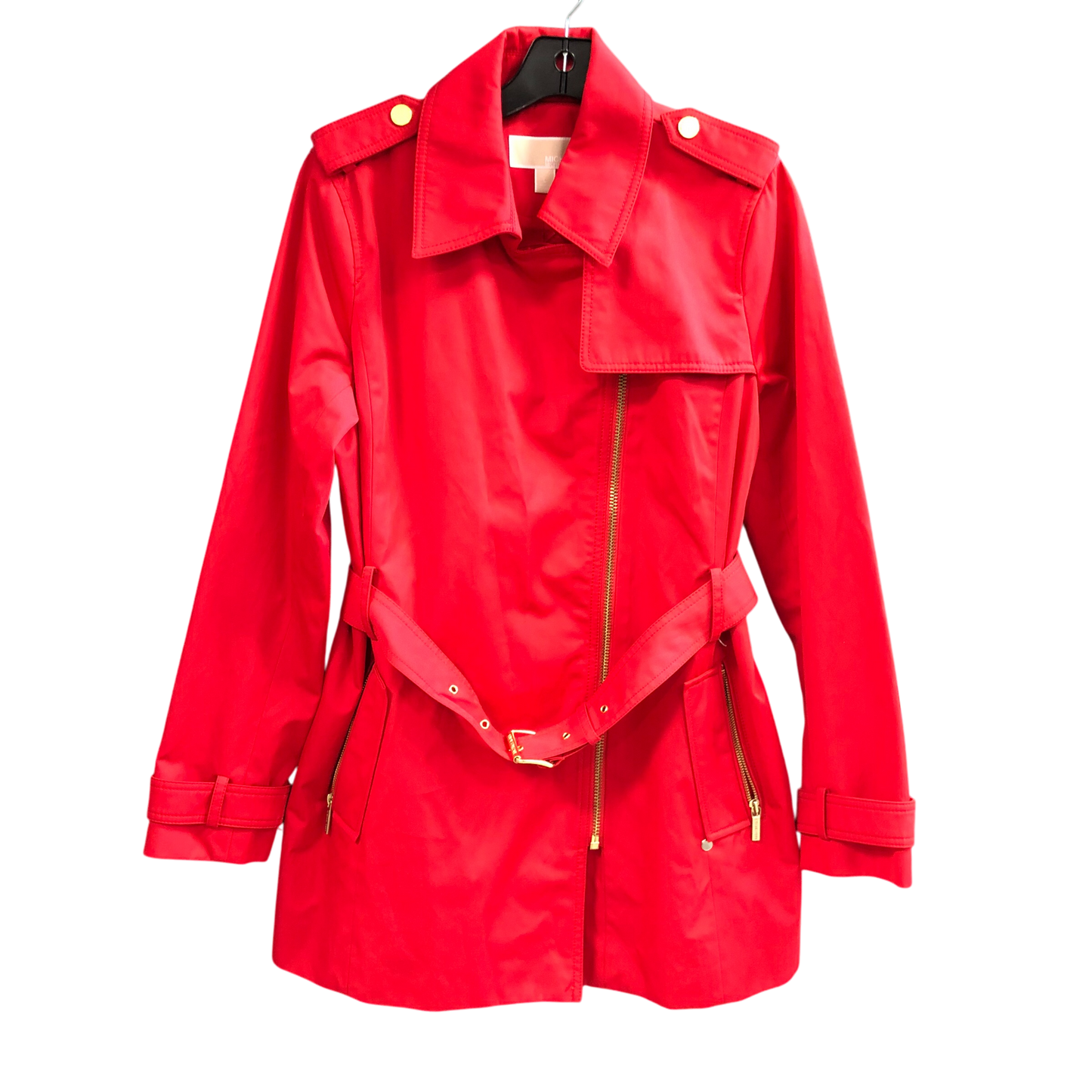 Coat Raincoat By Michael By Michael Kors In Red, Size: L