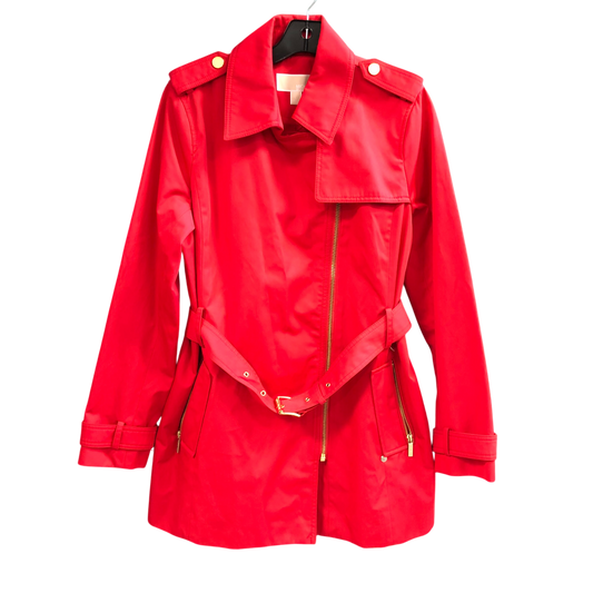 Coat Raincoat By Michael By Michael Kors In Red, Size: L