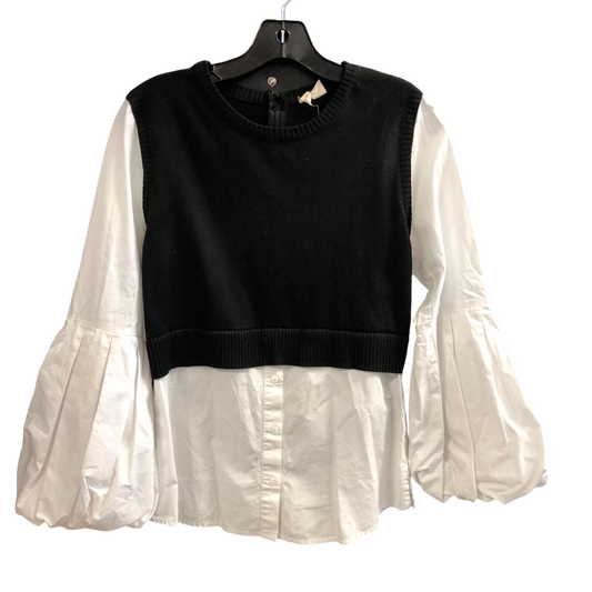 Sweater By Moth In Black & White, Size: S