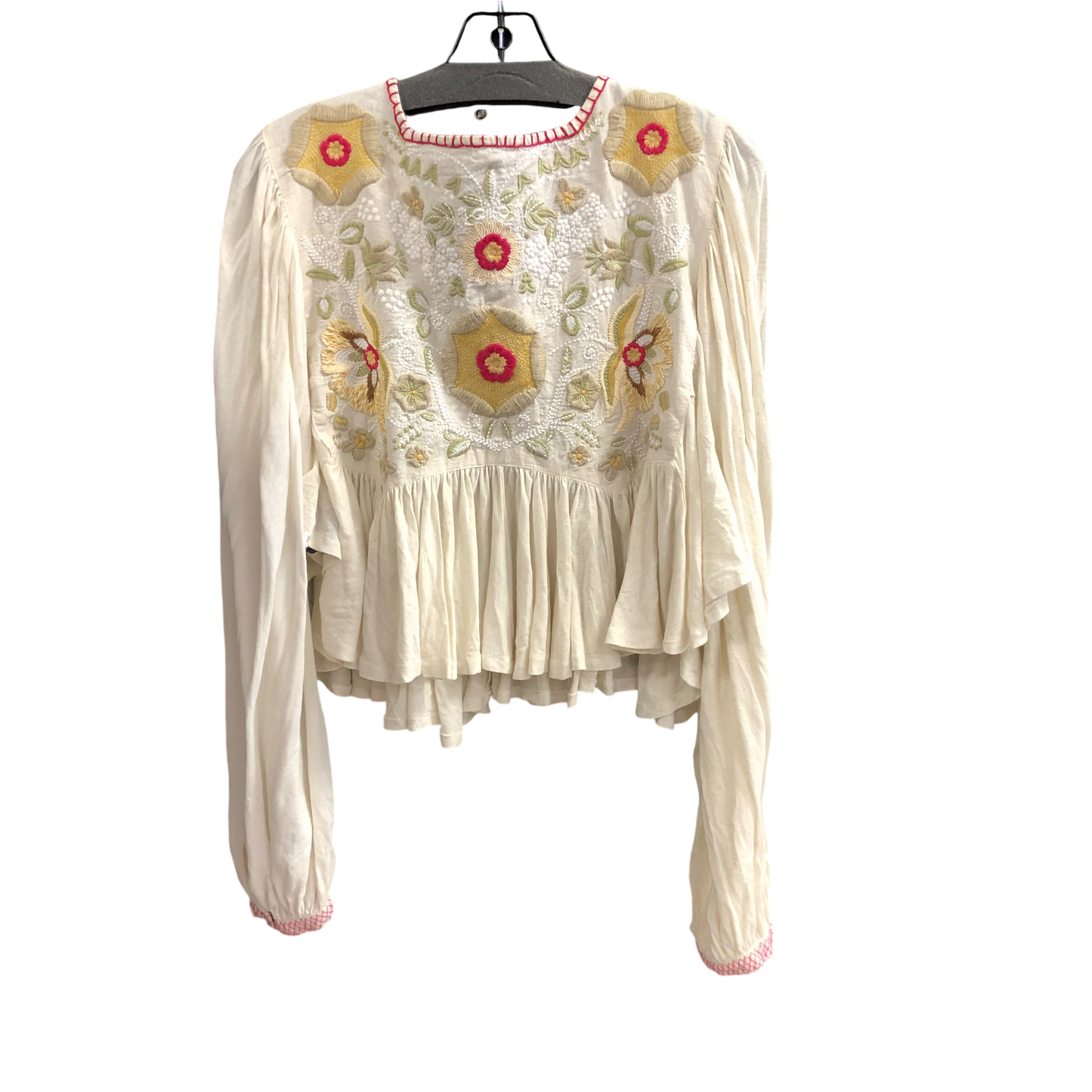 Top Long Sleeve By Free People In Cream, Size: M