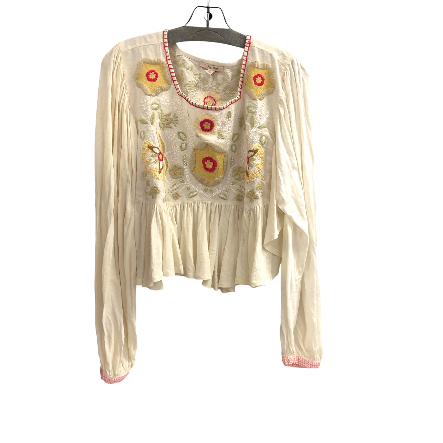 Top Long Sleeve By Free People In Cream, Size: M