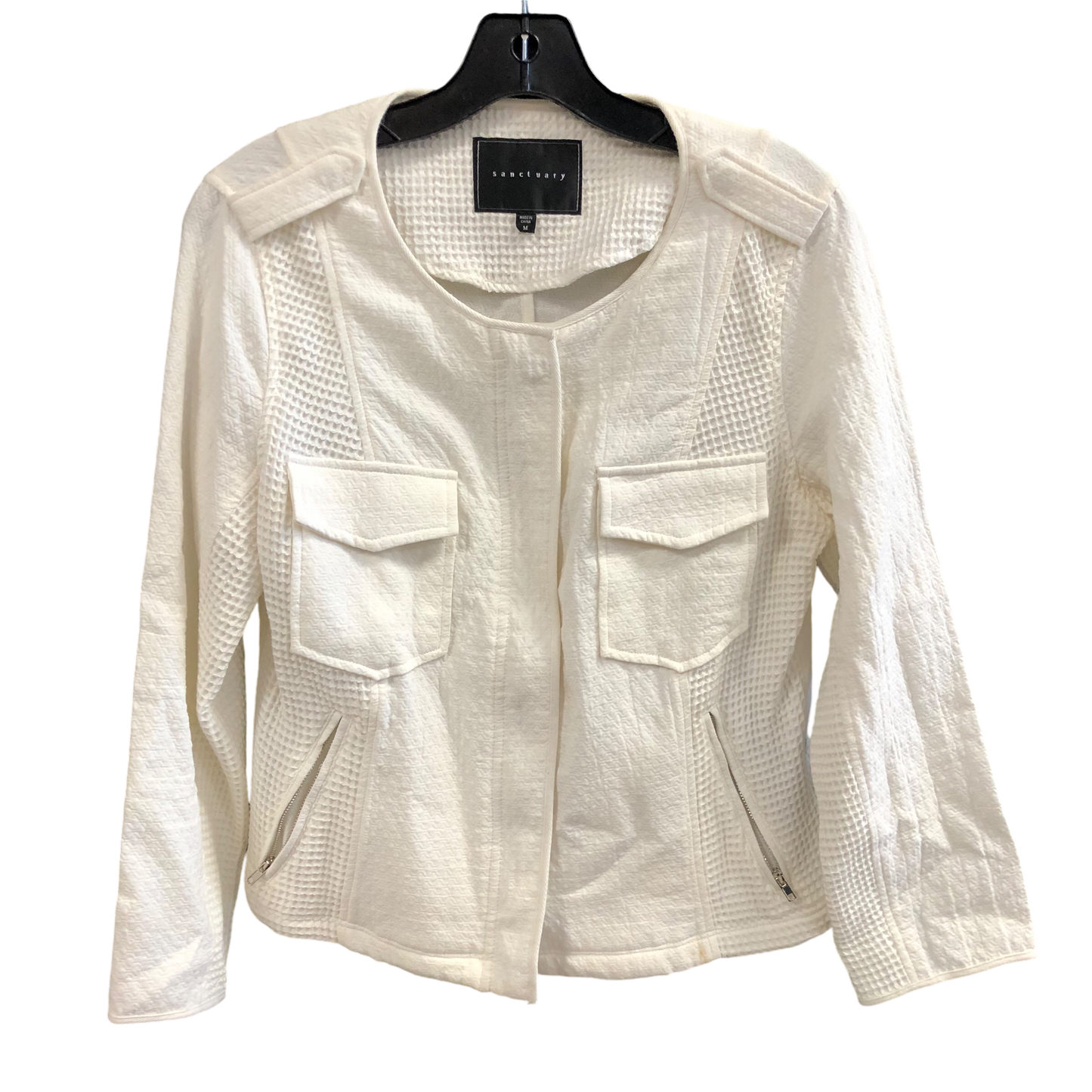 Jacket Moto By Sanctuary In Cream, Size: M