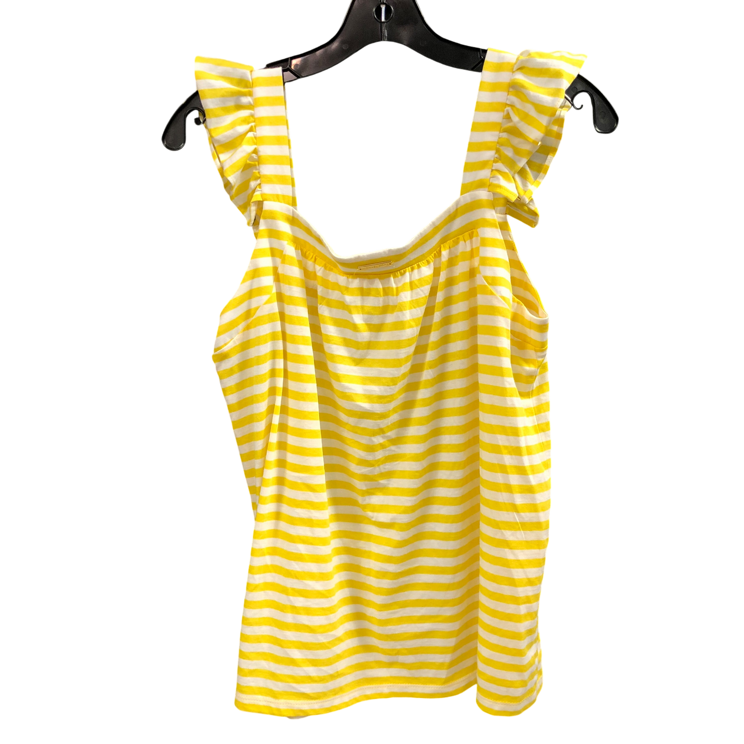 Top Sleeveless By Michael By Michael Kors In White & Yellow, Size: S