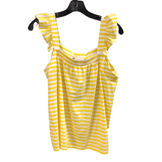 Top Sleeveless By Michael By Michael Kors In White & Yellow, Size: S