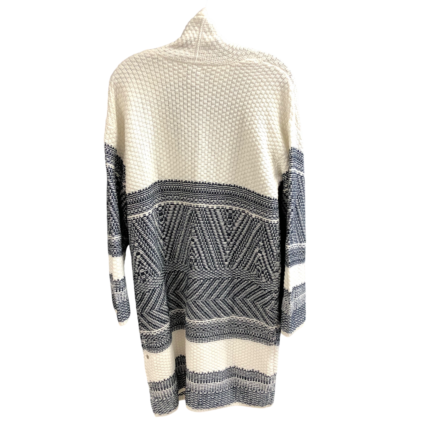 Cardigan By Lucky Brand In Blue & Cream, Size: S