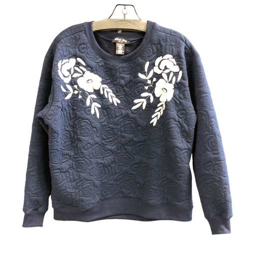 Sweatshirt Crewneck By Clothes Mentor In Navy, Size: M