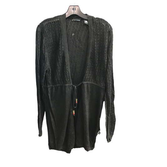 Cardigan By Moda Intl In Black, Size: Xl