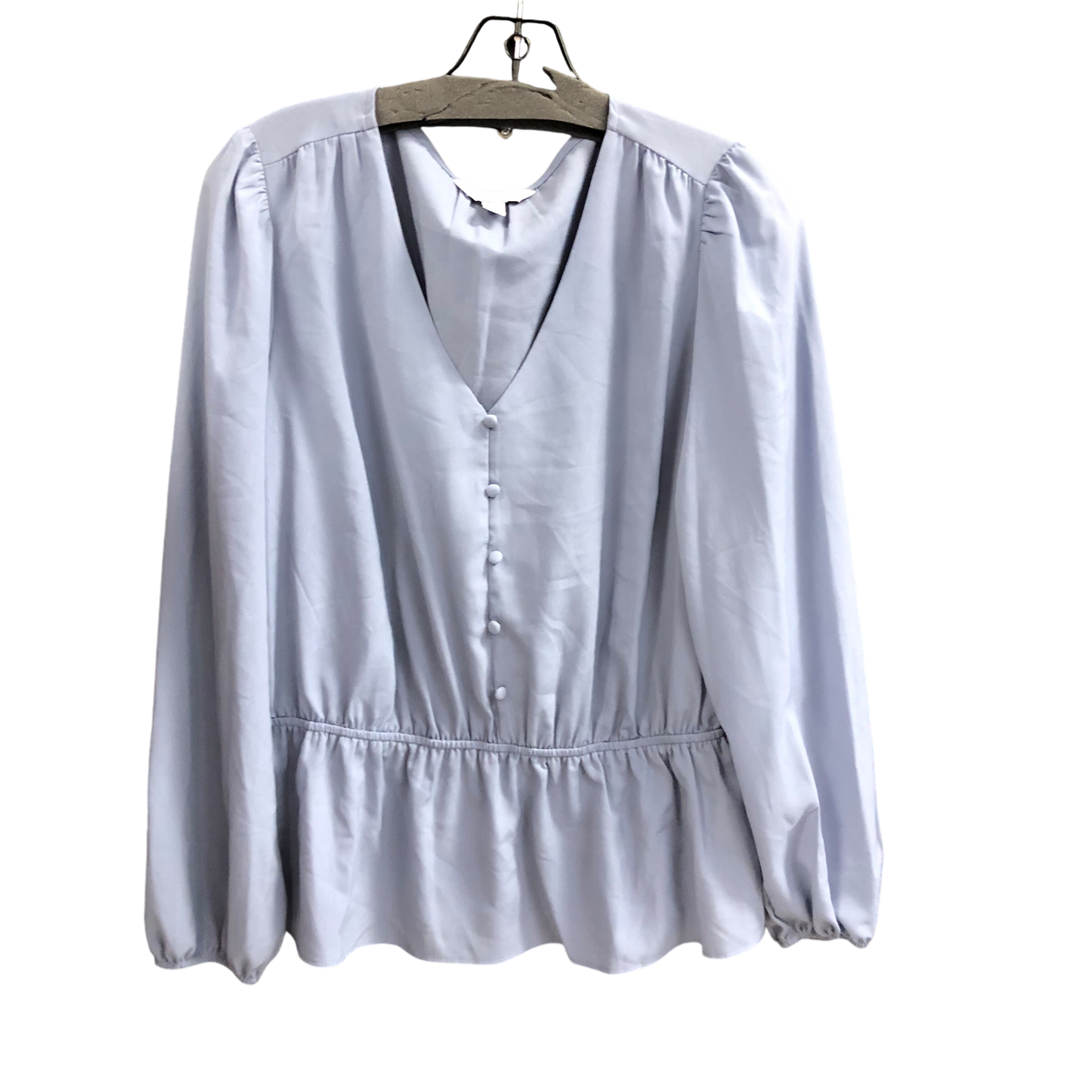 Top Long Sleeve By Nine West In Blue, Size: L