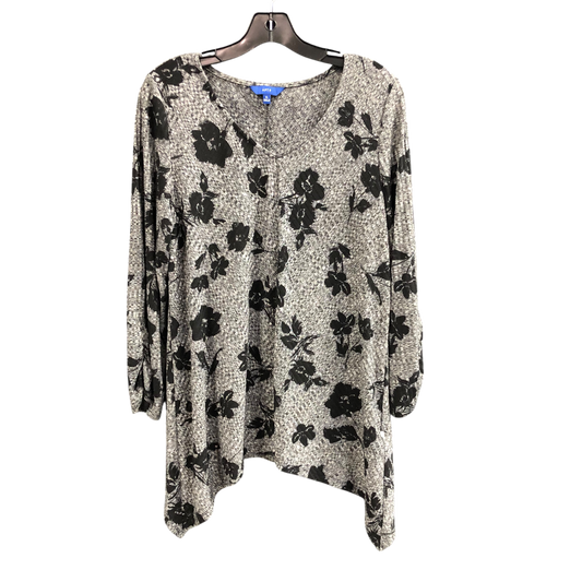 Sweater By Apt 9 In Black & Grey, Size: Xl