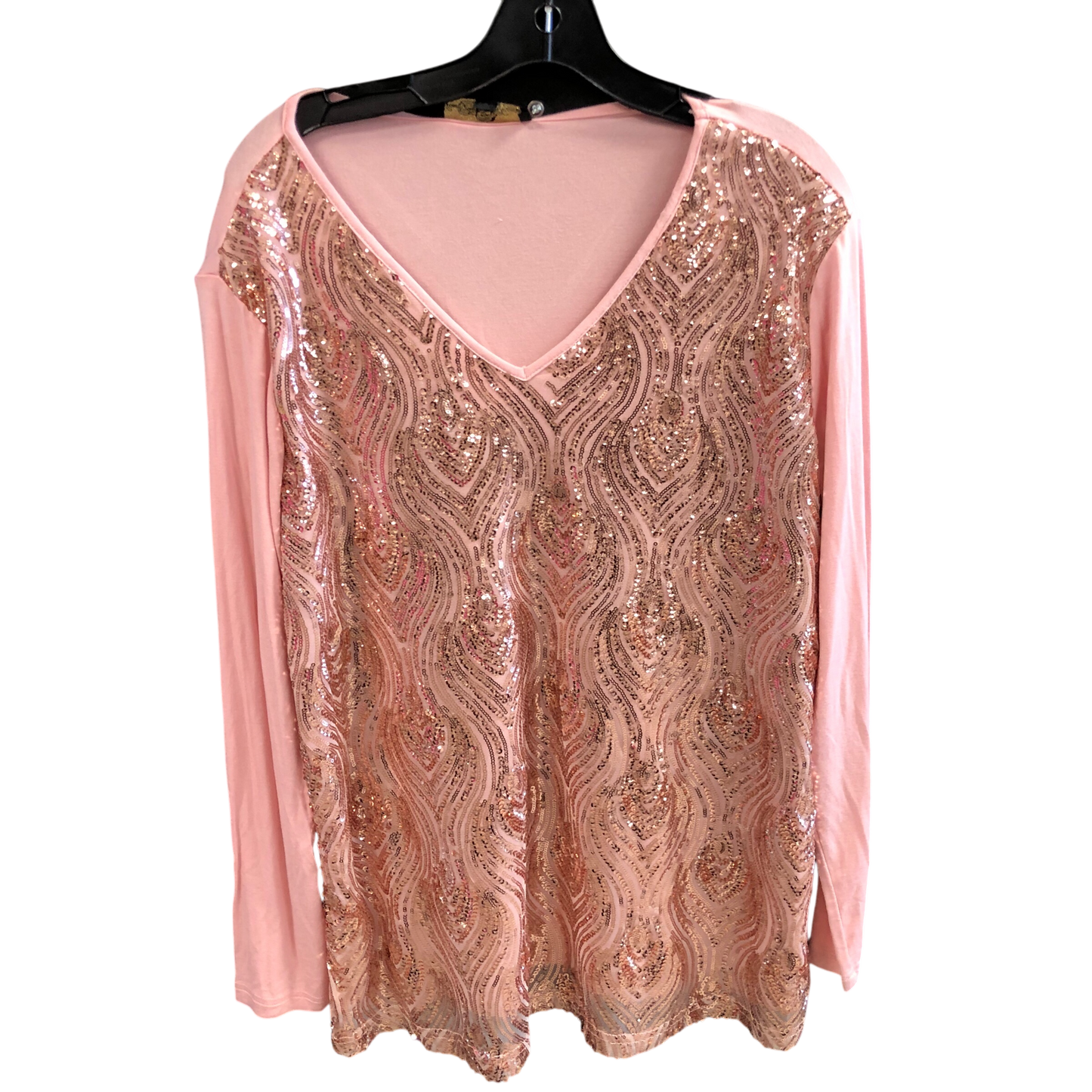 Top Long Sleeve By Joan Boyce In Pink, Size: Xl