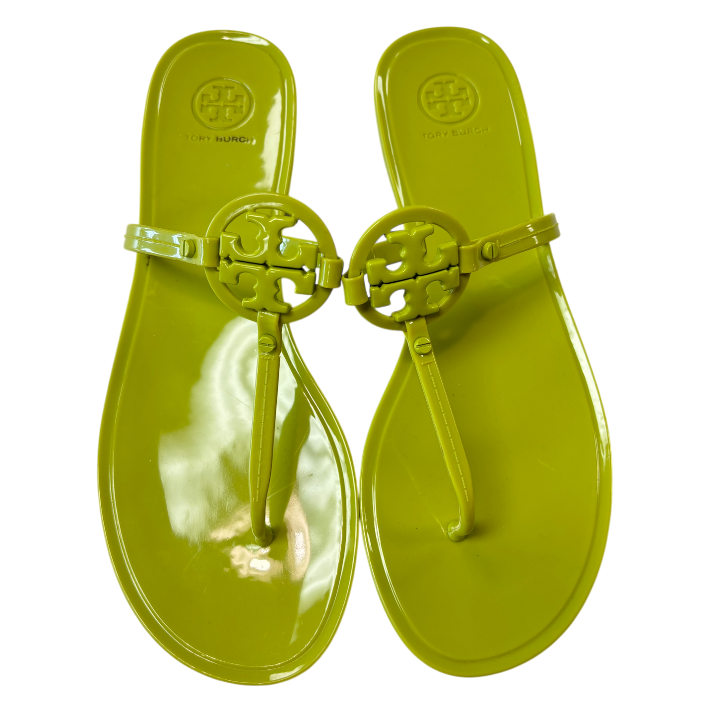 Sandals Designer By Tory Burch In Chartreuse, Size: 10