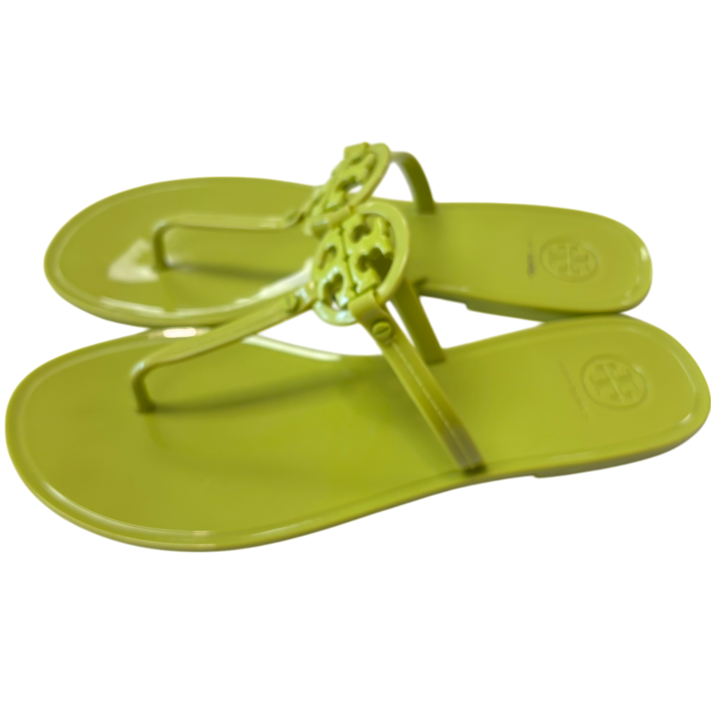 Sandals Designer By Tory Burch In Chartreuse, Size: 10