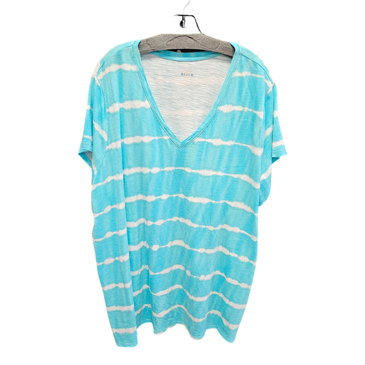 Teal Top Short Sleeve belle beach, Size 3x