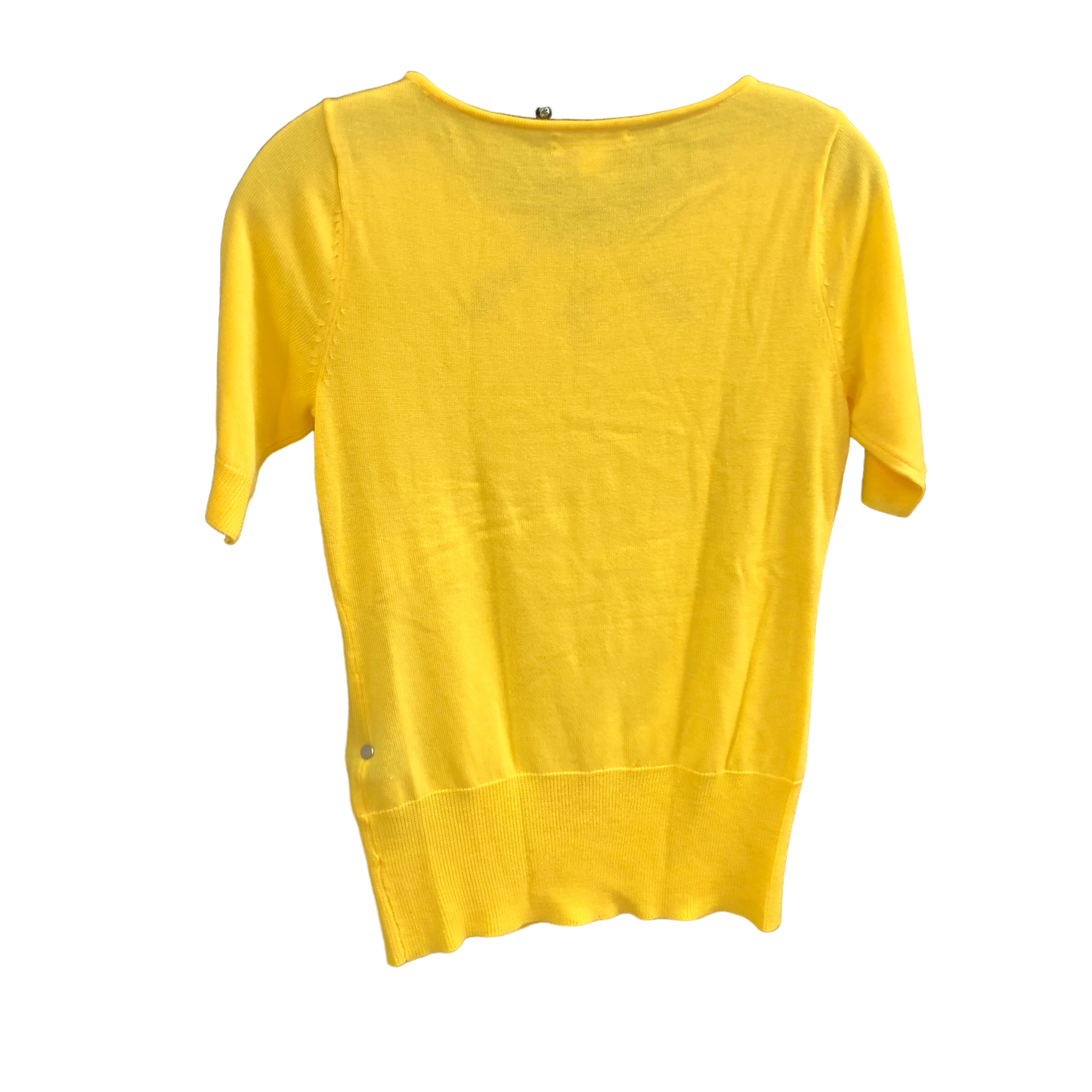 Yellow Top Short Sleeve New York And Co, Size Xs