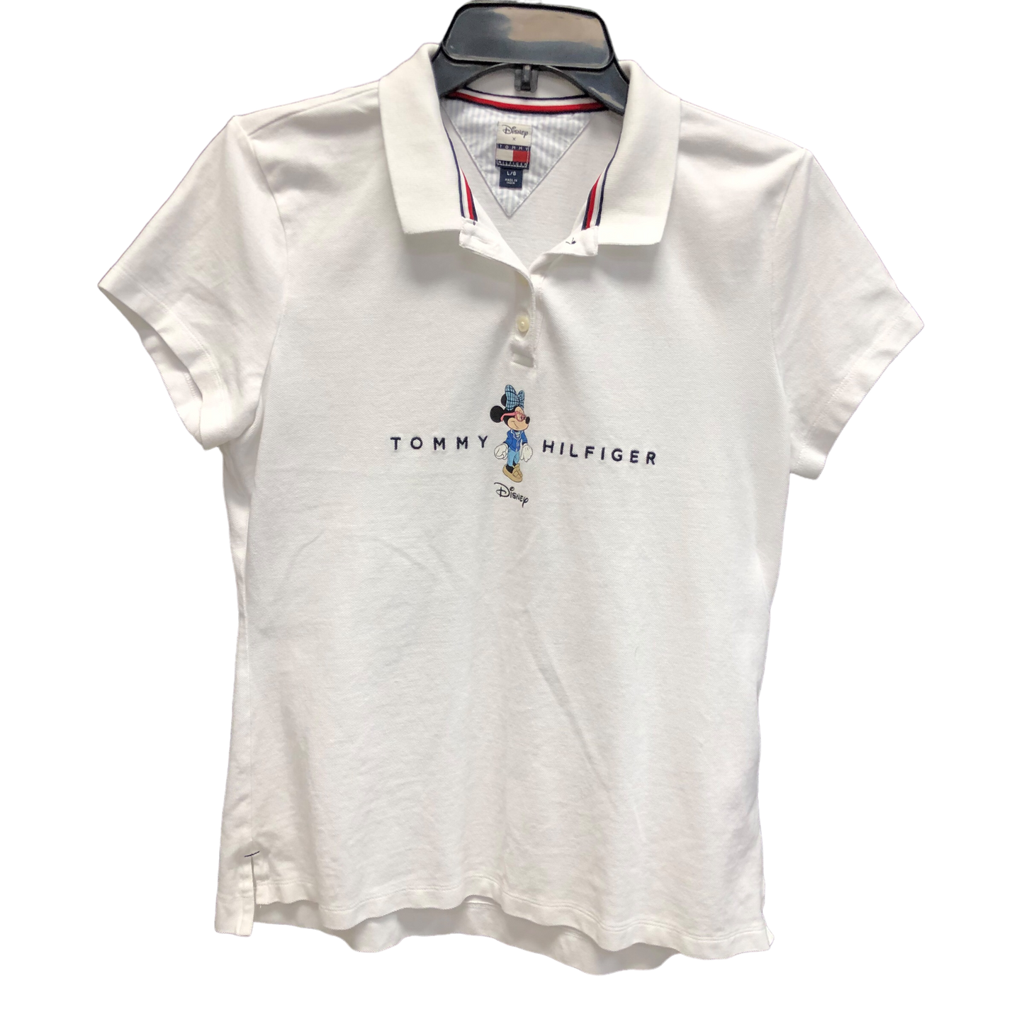 White Top Short Sleeve Tommy Hilfiger, Size L