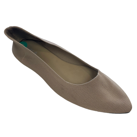 Taupe Shoes Flats Mia, Size 8